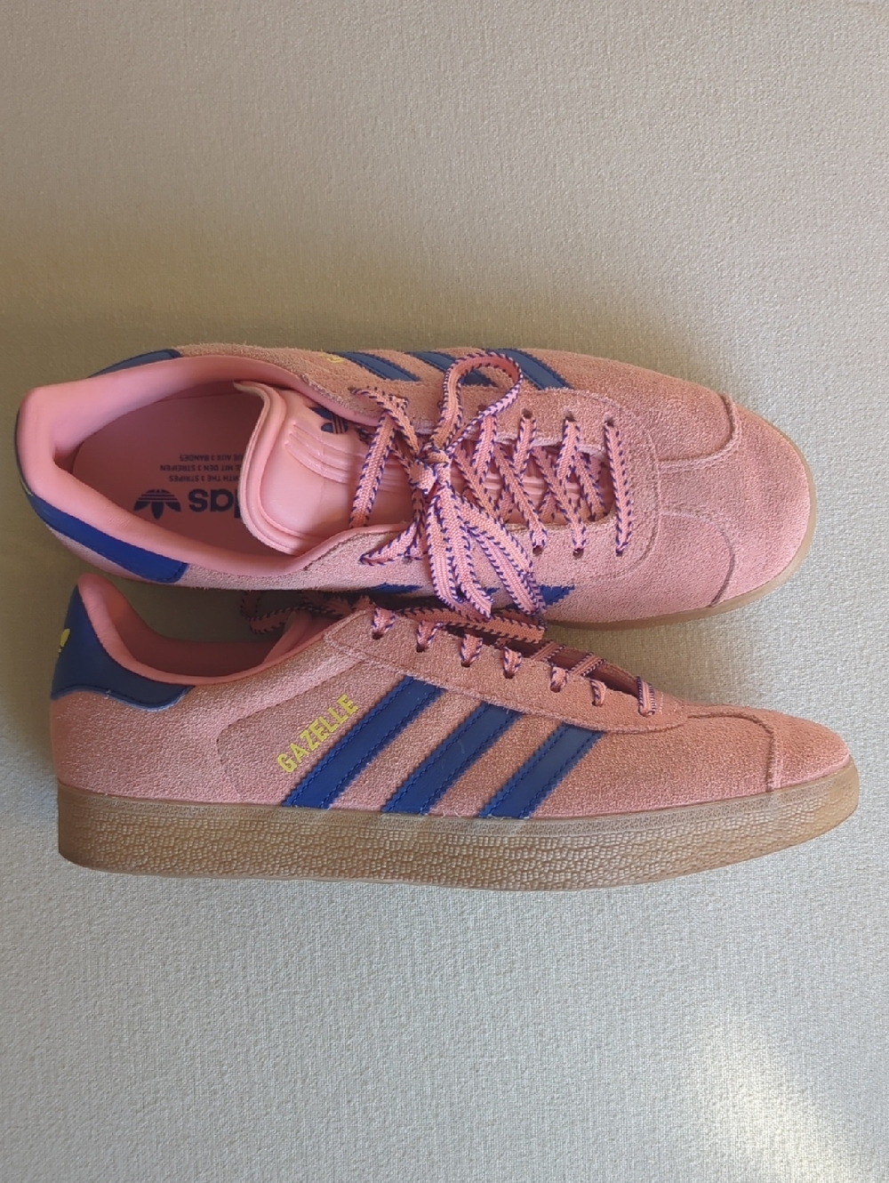 Adidas Women's Gazelle Suede Shoes In Semi Pink Spark / Lucid Blue Women's US7.5